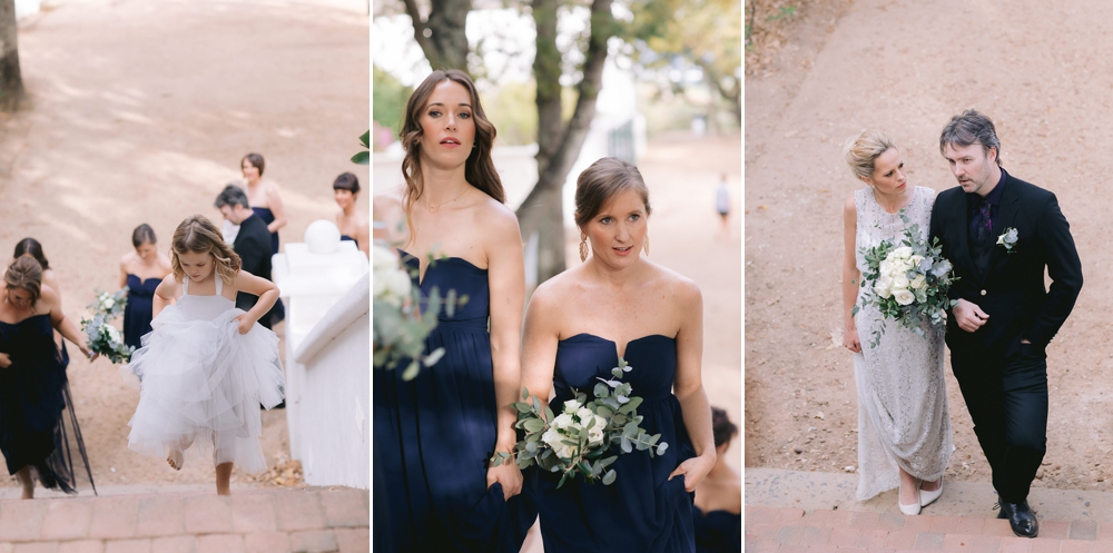 bridesmaids arrival at wedding