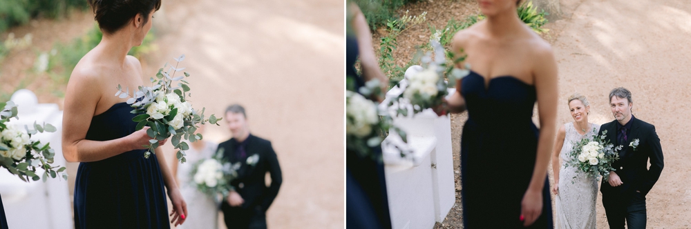 bridal party arrival