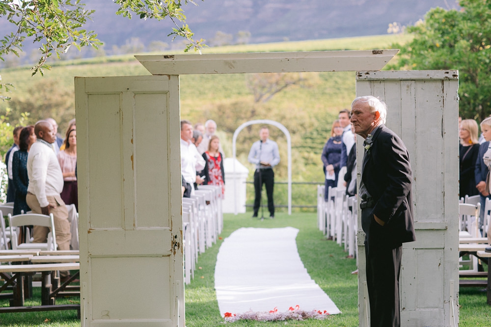 dad waiting for the bride