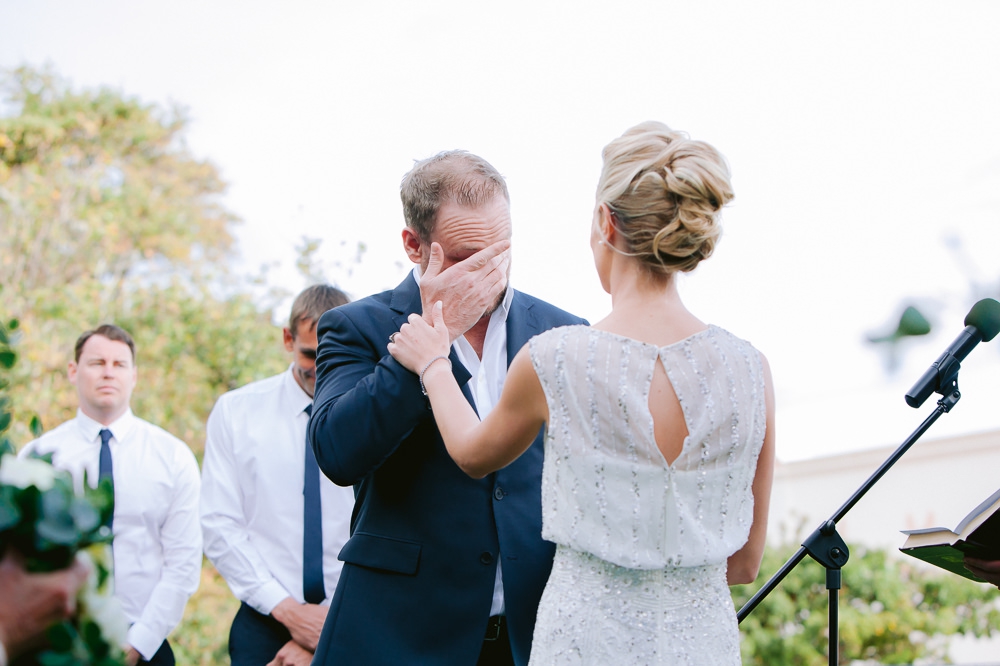 emotional groom