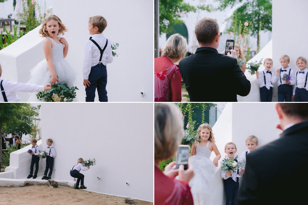 children having fun at wedding