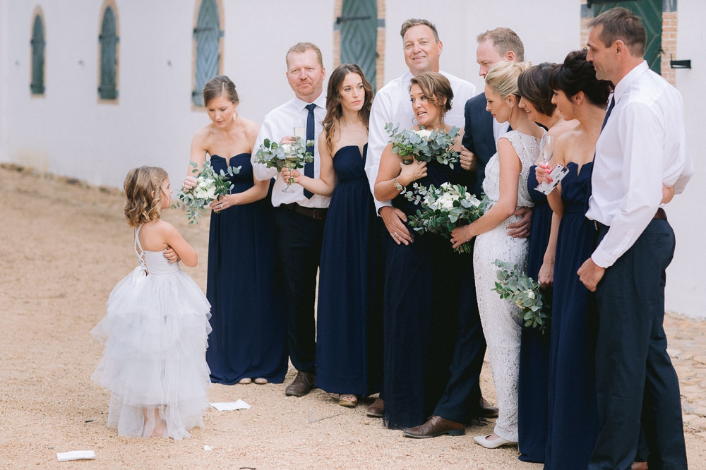 flowergirl and wedding party