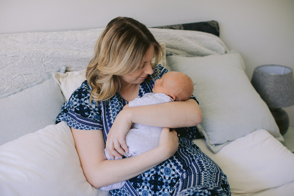 a precious moment with mommy and her son